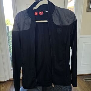 Puma Black Zip Ferrari Jacket Womens Xs